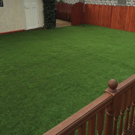Artificial Grass before and after.